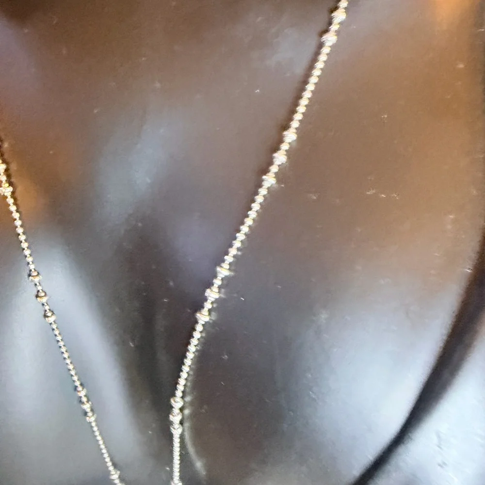 Chic Sterling 925 Silver Beaded 16” Necklace - Picture 2 of 8